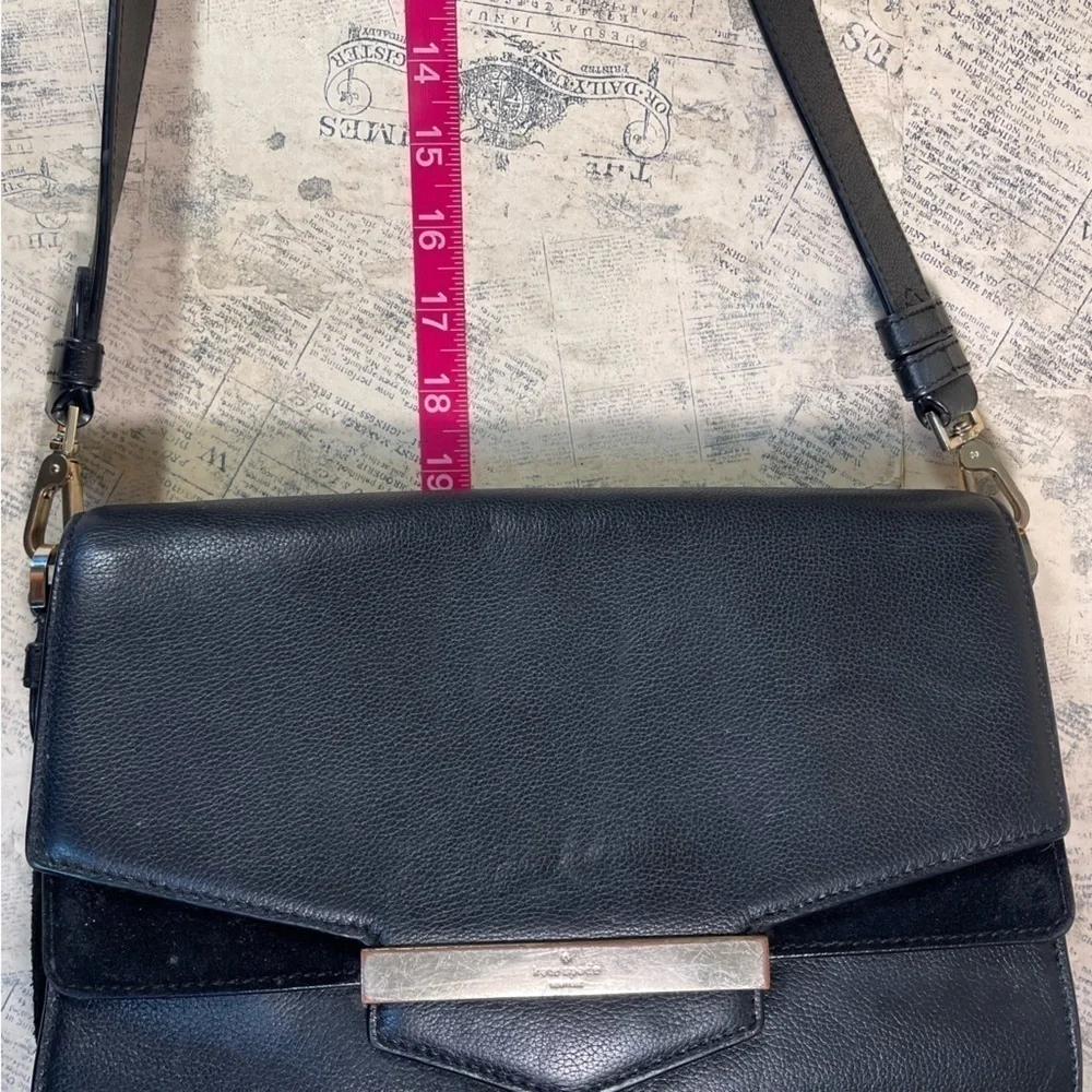 Kate Spade Magnolia Park Laurel Brown Leather Suede Crossbody Satchel Bag